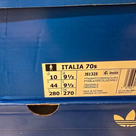 Adidas Italia 70s White Collegiate Green Red Gum Men's Size 10 JS1325 Shoes NEW - Picture 9 of 16